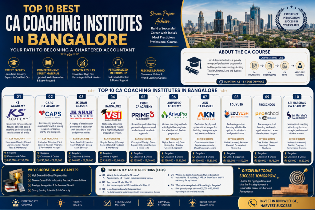 top 10 ca institute in bangalore
